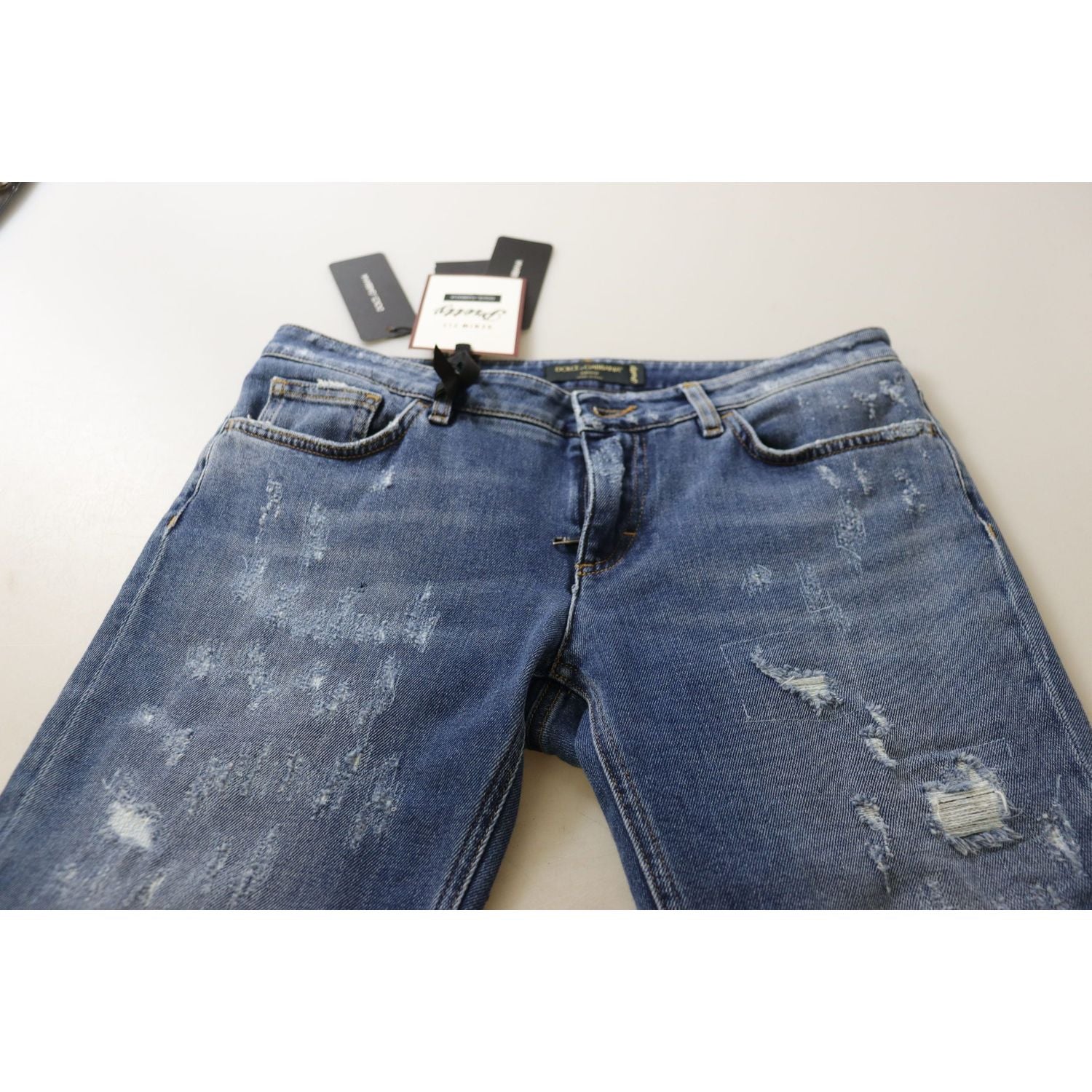 بنطلون جينز ضيق بخصر منخفض من دولتشي آند غابانا