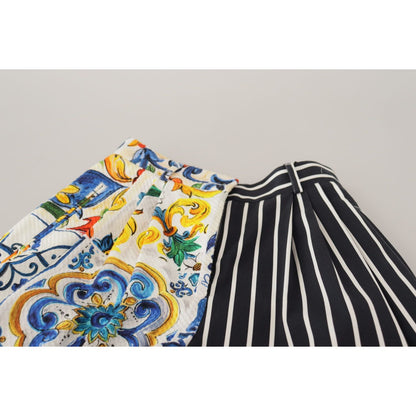 Dolce & Gabbana Multicolor Stripes Majolica Bermuda Shorts