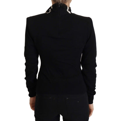 Dolce & Gabbana Black Cashmere Turtleneck Pullover Sweater
