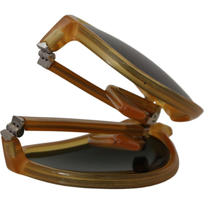 Dolce & Gabbana Yellow Acetate Black Lens Aviator DG4196 Sunglasses