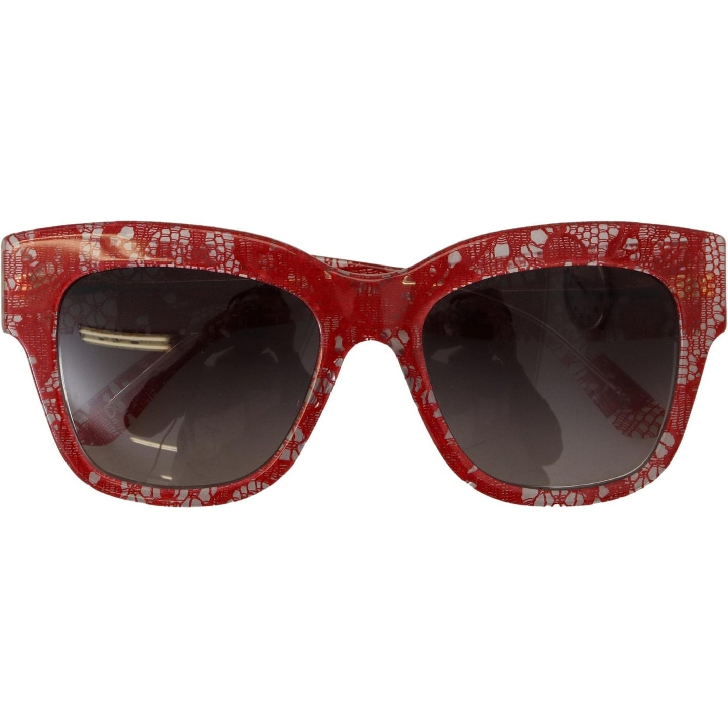 Dolce & Gabbana Red Lace Acetate Rectangle Shades DG4231F Sunglasses
