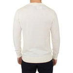 Ermanno Scervino Off White Wool Blend V-neck Pullover Sweater SIG10336-1