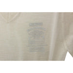 Ermanno Scervino Off White Wool Blend V-neck Pullover Sweater SIG10336-1