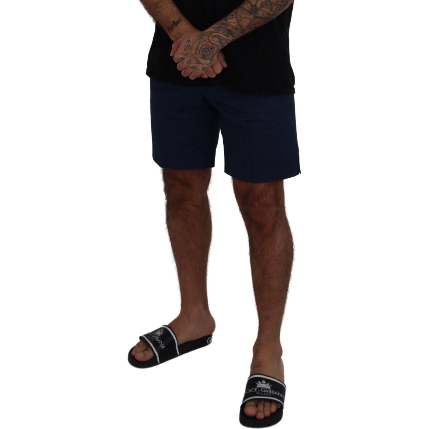 شورت شينو أزرق أنيق من دولتشي آند غابانا - قصة عادية