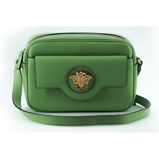 Versace Elegant Mint Green Leather Camera Case Bag 8054712655579