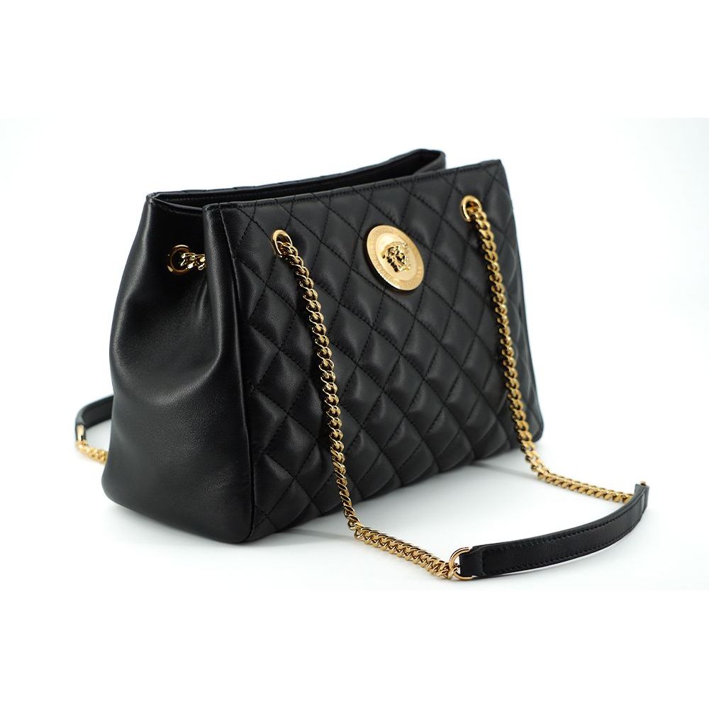 Front view with bag zipped and handles upright.