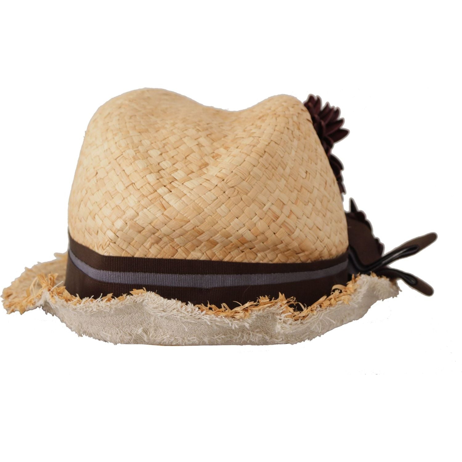 قبعة دلو أنيقة مزينة بالزهور من دولتشي آند غابانا باللون الأصفر المشمس