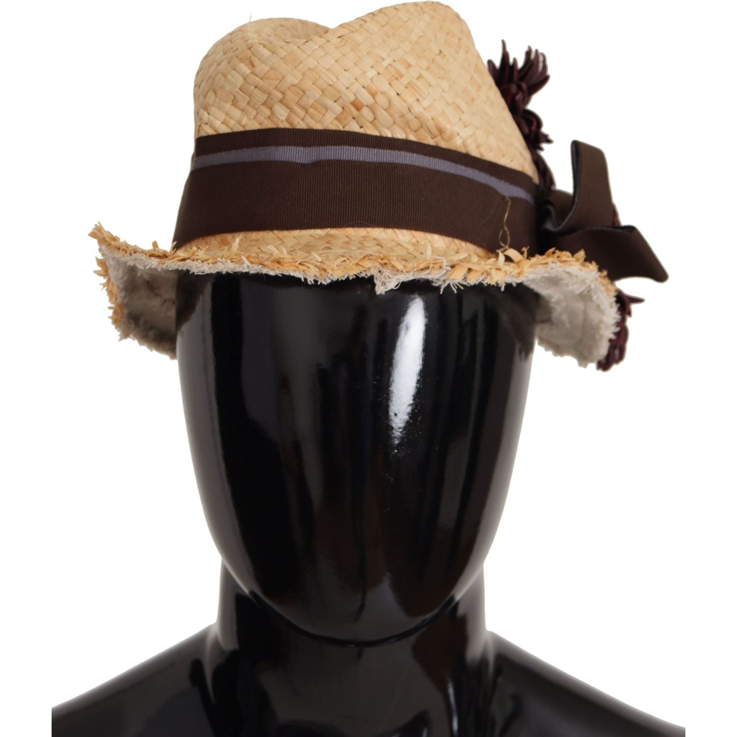 قبعة دلو أنيقة مزينة بالزهور من دولتشي آند غابانا باللون الأصفر المشمس