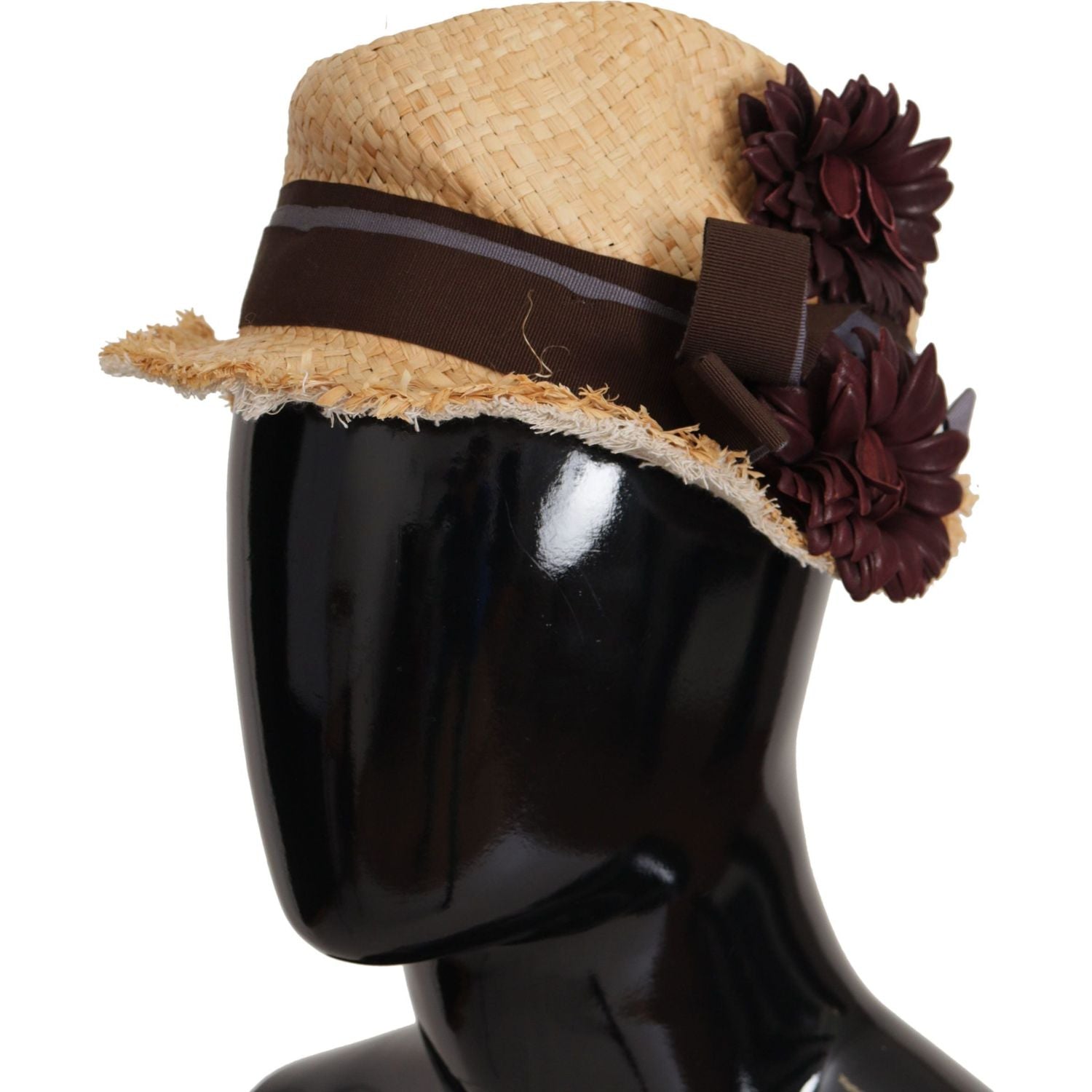 قبعة دلو أنيقة مزينة بالزهور من دولتشي آند غابانا باللون الأصفر المشمس