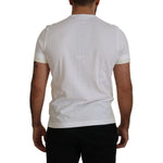Dolce & Gabbana Elegant White Cotton Tee with DG Chest Pocket Dolce & Gabbana Gray