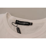 Dolce & Gabbana Elegant White Cotton Tee with DG Chest Pocket Dolce & Gabbana Dark Gray