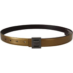 Dolce & Gabbana Gold Square Buckle Leather Belt Dolce & Gabbana Dark Slate Gray