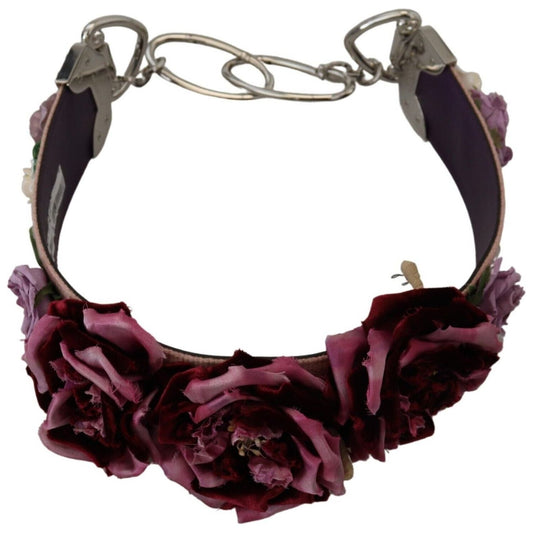 Dolce & Gabbana Multicolor Floral Appliques Metal Shoulder Strap WMB318