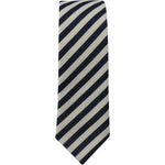 Denny Rose Elegant Italian Striped Bow Tie Denny Rose Dark Gray