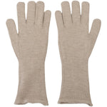 Dolce & Gabbana Elegant Ivory Cashmere-Silk Blend Gloves Dolce & Gabbana Dark Gray