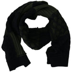 Dolce & Gabbana Elegant Wool Scarf in Black & Green Dolce & Gabbana Black