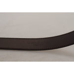 Dolce & Gabbana Gold Square Buckle Leather Belt Dolce & Gabbana Dark Gray