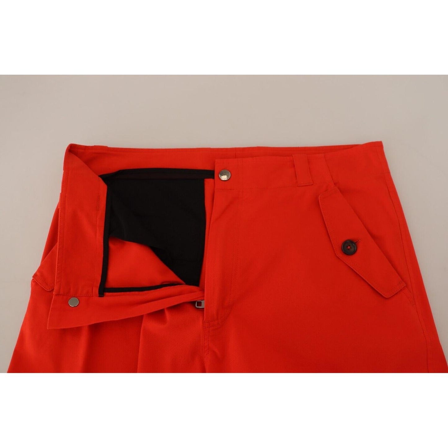 Dolce & Gabbana Red Cargo Men Trousers Cotton Pants