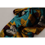 Dolce & Gabbana Elegant Multicolor Silk Blend Men's Scarf Dolce & Gabbana Dark Gray
