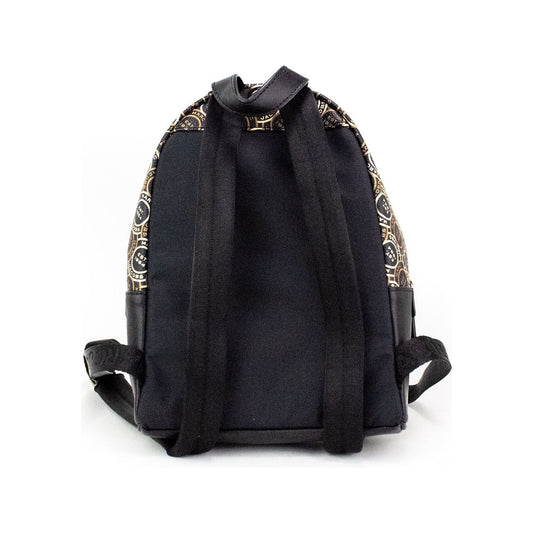 Marc Jacobs Signet Mini Black Logo Printed Leather Shoulder Backpack Bookbag 4848