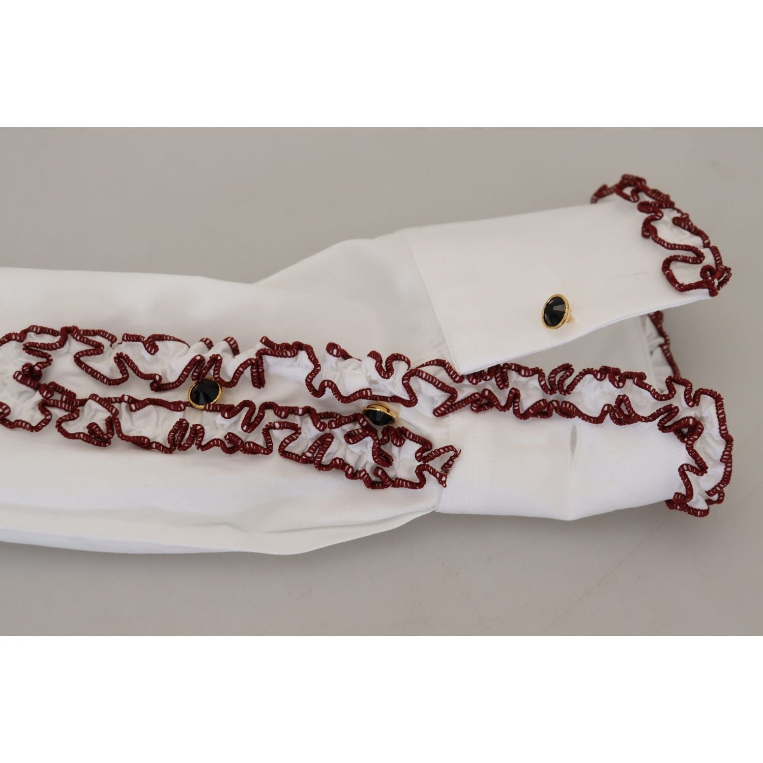 قميص بولو أبيض أنيق من القطن من دولتشي آند غابانا