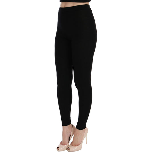 Dolce & Gabbana Black Slim Fit Women Cashmere Pants