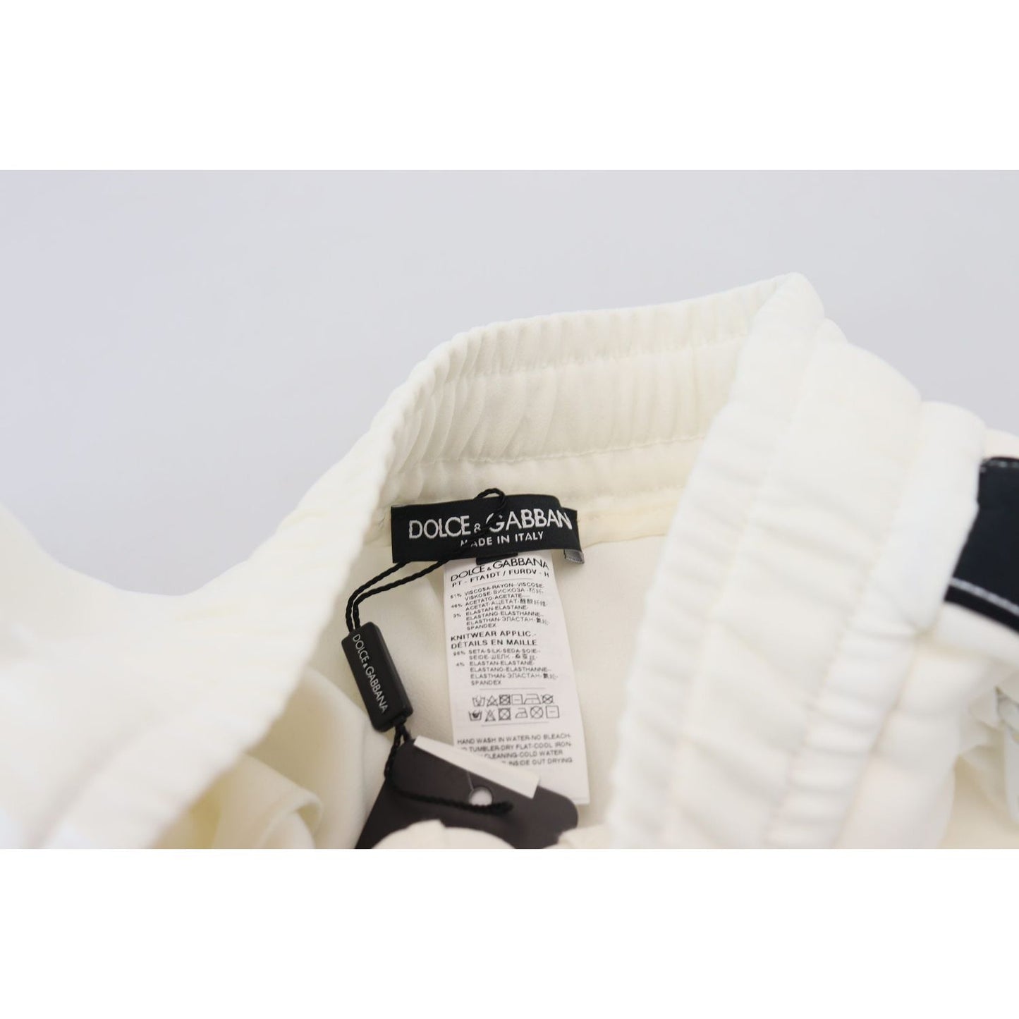 Dolce & Gabbana White DG Logo Sweatpants Pants PAN74225 - 36