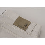 Jeckerson Gray Cotton Tapered Men Casual Pants