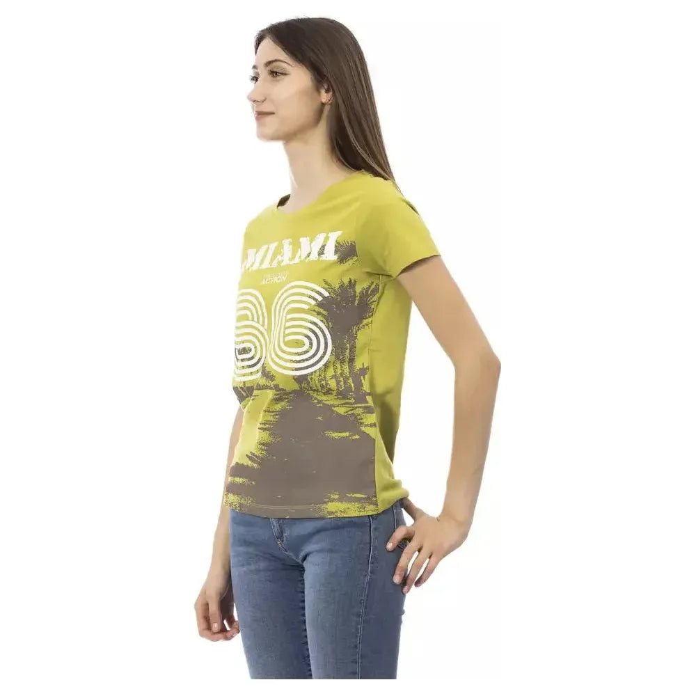 Trussardi Action "Green Cotton Women T-Shirt"