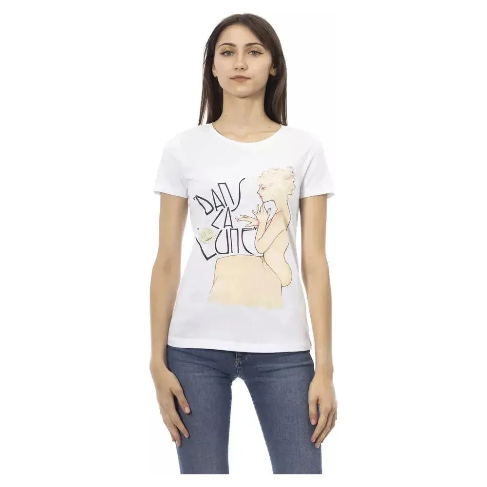 Trussardi Action White Cotton Women T-Shirt