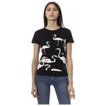 Trussardi Action Chic Black Short Sleeve Round Neck Tee