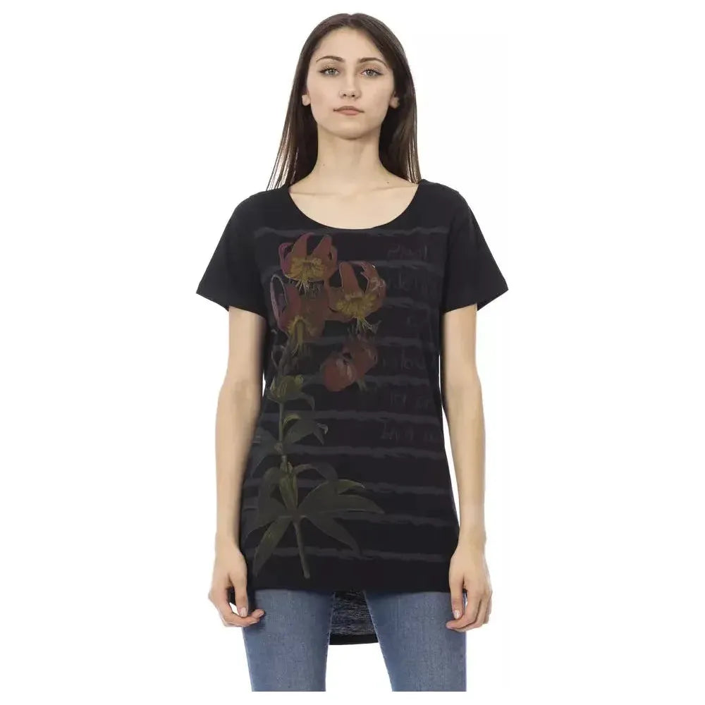 Trussardi Action Black Cotton Women T-Shirt