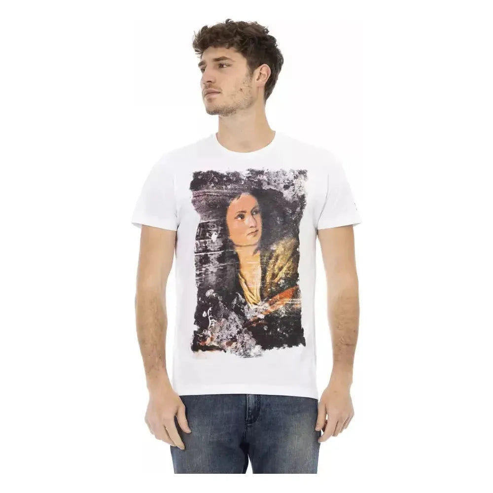 Trussardi Action White Cotton Men T-Shirt TR-22985-L