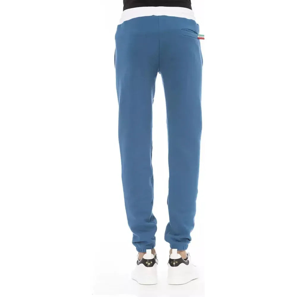 Baldinini Trend Blue Cotton Men's Sport Pant