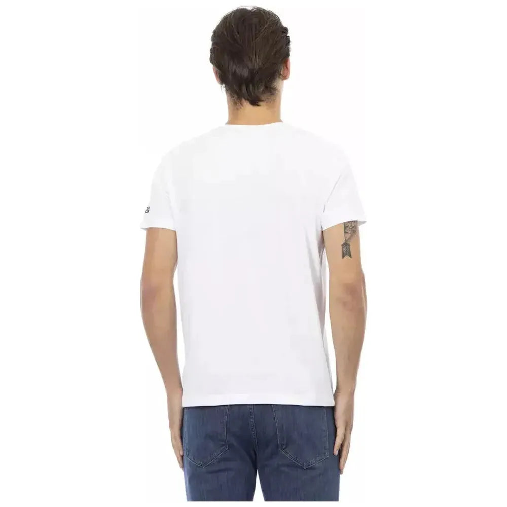 Trussardi Action White Cotton Men T-Shirt TR-22888-L