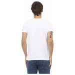 Trussardi Action White Cotton Men's V-Neck T-Shirt