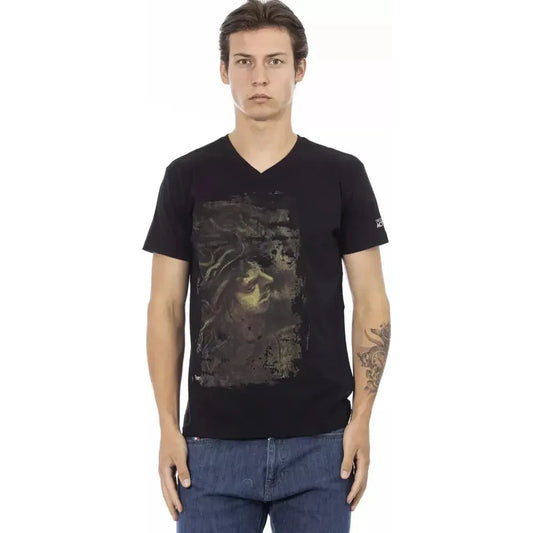 Trussardi Action Black Cotton Men T-Shirt
