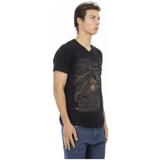 Trussardi Action Black Cotton Men T-Shirt