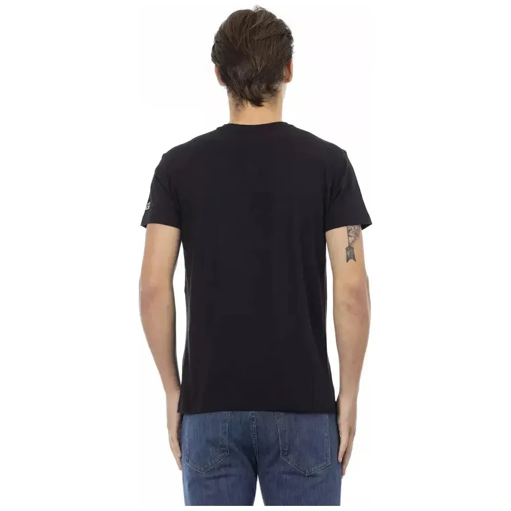Trussardi Action Black Cotton Men T-Shirt