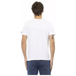 Trussardi Action White Cotton Men's V-Neck T-Shirt