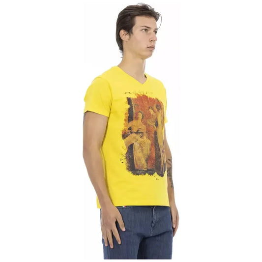 Trussardi Action Yellow Cotton Men T-Shirt TR-22877-S