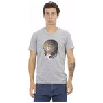 Trussardi Action Gray Cotton Men T-Shirt