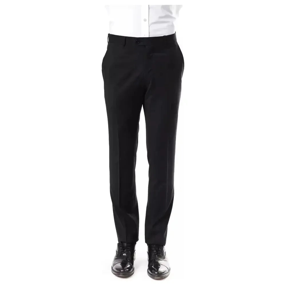 Uominitaliani Gray Wool Mens Suit Pant