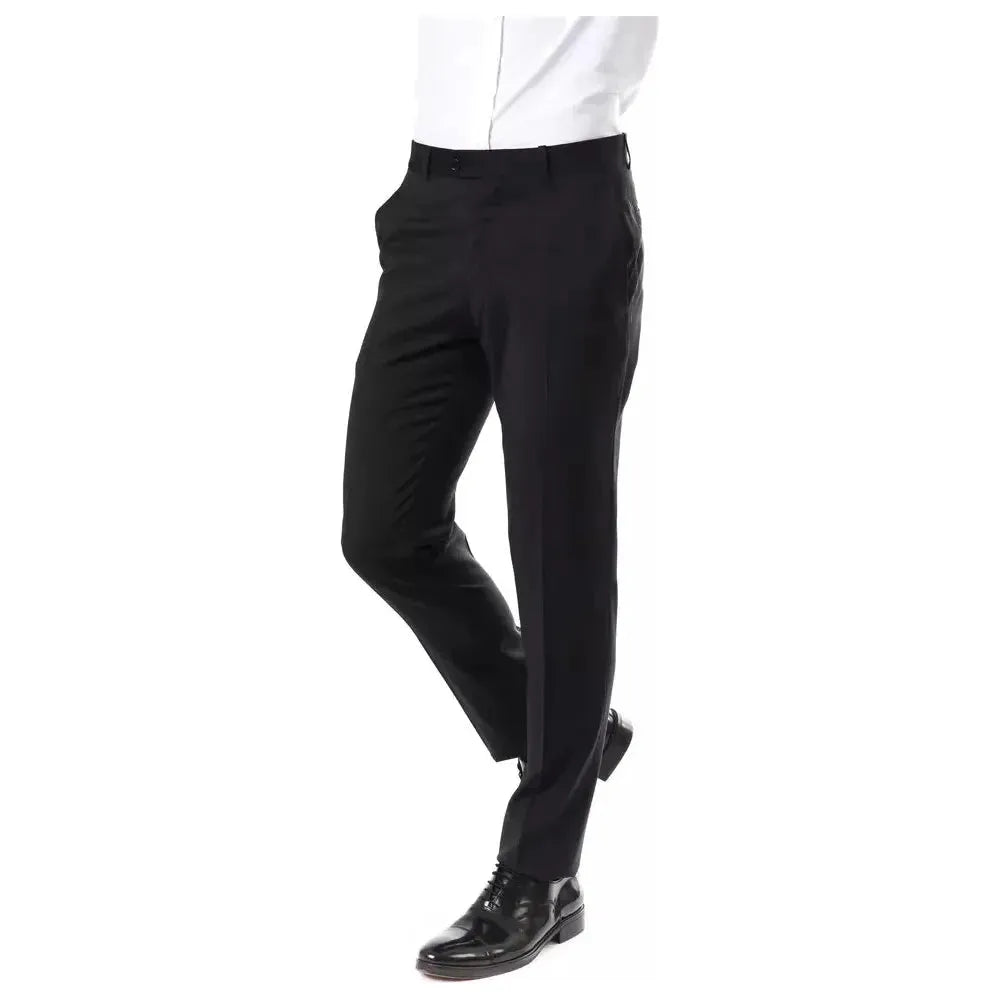 Uominitaliani Gray Wool Mens Suit Pant