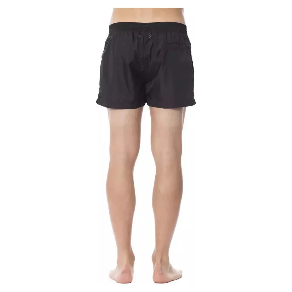 Roberto Cavalli Sport Black Polyester Men's Swim Trunk