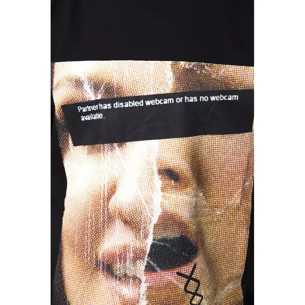 تي شيرت رجالي من القطن باللون الأسود من نيكولو تونيتو