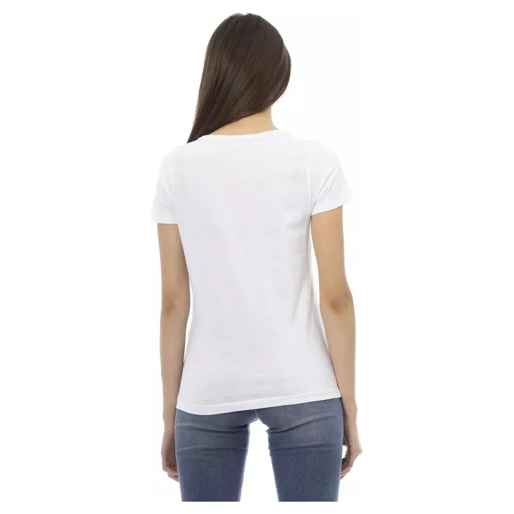 Trussardi Action White Cotton Tops & T-Shirt