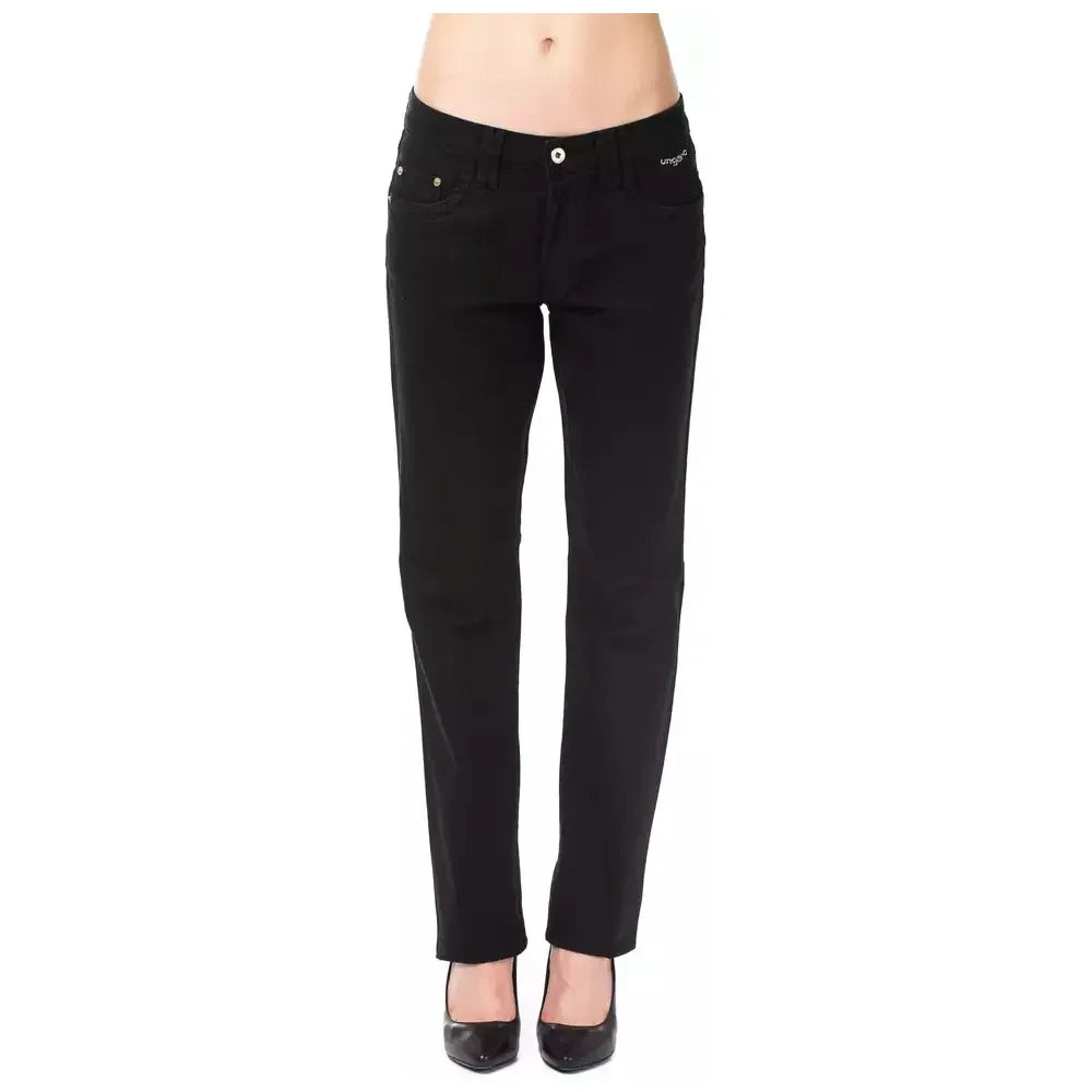 Ungaro Fever Black Cotton Women Pant