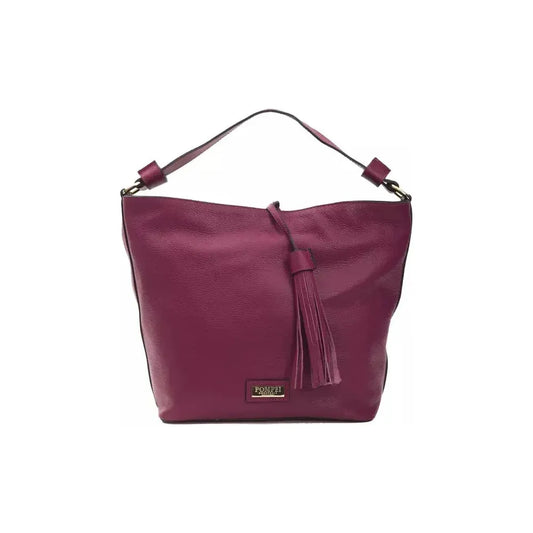 Pompei Donatella Burgundy Leather Women Shoulder Bag PO-5807