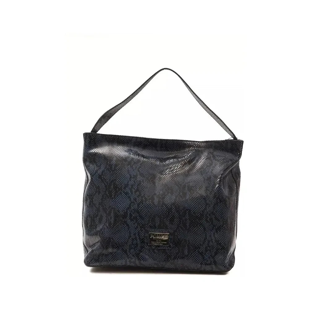 Pompei Donatella Blue Leather Women Shoulder Bag